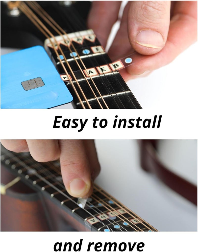 FFG NOTE THE DIFFERENCE Fantastic Finger Guide for Baritone Ukulele | Fretboard & Fingerboard Stickers | Learn to Play Ukulele - Image 3